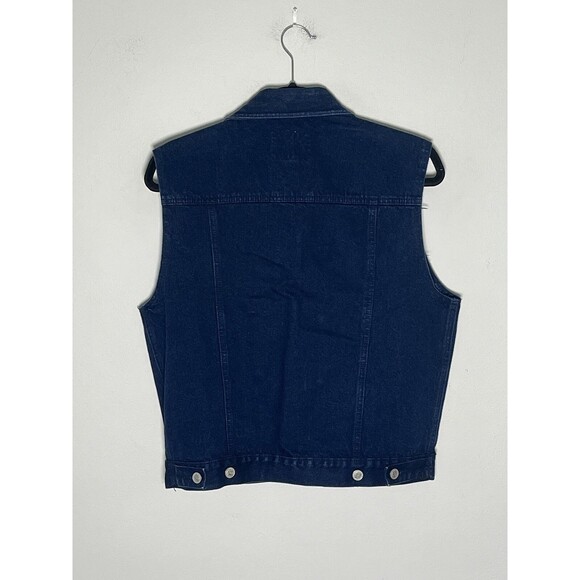 Vintage PS Gitano Jean Vest Women’s Medium Trucker Biker Western 90s Rocker - Picture 2 of 7